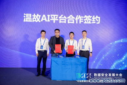 图：温州市数据集团有限公司与每日互动进行温故AI平台合作签约